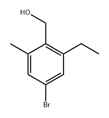 (4-Bromo-2-ethyl-6-methylphenyl)methanol Structure