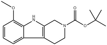 tert-Butyl 8-methoxy-3,4-dihydro-1H-pyrido[3,4-b]indole-2(9H)-carboxylate Structure
