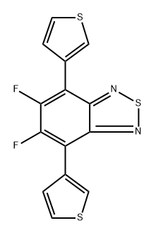 4,7-Bis(thiophen-3-yl)-5,6-difluoro-2,1,3-benzothiadiazole 구조식 이미지