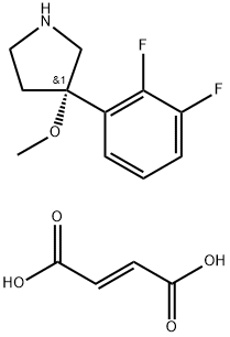 Pyrrolidine, 3-(2,3-difluorophenyl)-3-methoxy-, (3S)-, (2E)-2-butenedioate (1:1) Structure