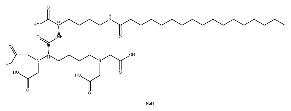 Pentasodium Tetracarboxymethyl Heptadecanoyl Dipeptide-12 Structure