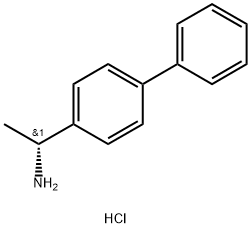 [1,1'-Biphenyl]-4-methanamine, α-methyl-, hydrochloride (1:1), (αR)- Structure