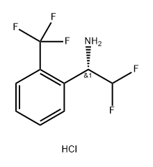 (S)?-?2,?2-?difluoro-?1-?(2-?(trifluoromethyl)?phenyl)?ethan-?1-?amine hydrochloride Structure