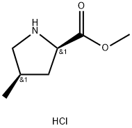 rac-methyl (2R,4R)-4-methylpyrrolidine-2-carboxylate hydrochloride Structure