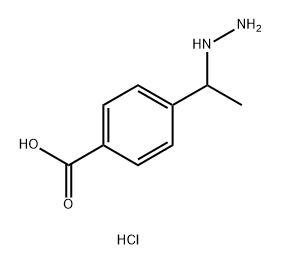 4-(1-hydrazinylethyl)benzoic acid hydrochloride Structure