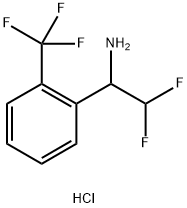 ?2,?2-?difluoro-?1-?(2-?(trifluoromethyl)?phenyl)?ethan-?1-?amine hydrochloride Structure