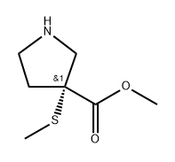 Methyl (3R)-3-(methylthio)-3-pyrrolidinecarboxylate Structure