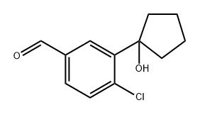 4-chloro-3-(1-hydroxycyclopentyl)benzaldehyde Structure