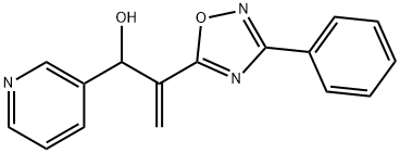 3-Pyridinemethanol, α-[1-(3-phenyl-1,2,4-oxadiazol-5-yl)ethenyl]- 구조식 이미지