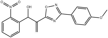 1,2,4-Oxadiazole-5-ethanol, 3-(4-methoxyphenyl)-β-methylene-α-(2-nitrophenyl)- Structure