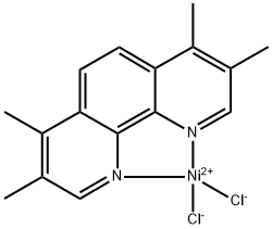 Dichloro(3,4,7,8-tetramethyl-1,10-phenanthroline-κN1,κN10)-Nickel Structure