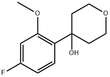 4-(4-fluoro-2-methoxyphenyl)tetrahydro-2H-pyran-4-ol 구조식 이미지