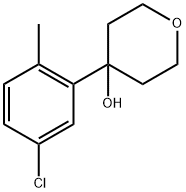 4-(5-chloro-2-methylphenyl)tetrahydro-2H-pyran-4-ol 구조식 이미지