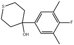 4-(4-Fluoro-3,5-dimethylphenyl)tetrahydro-2H-thiopyran-4-ol Structure