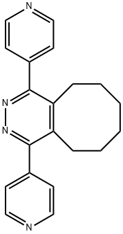 5,6,7,8,9,10-Hexahydro-1,4-di-4-pyridinylcycloocta[d]pyridazine 구조식 이미지