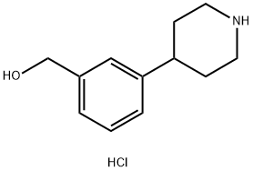 [3-(4-piperidyl)phenyl]methanol hydrochloride Structure