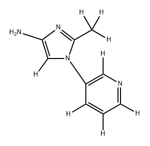 2-(methyl-d3)-1-(pyridin-3-yl-d4)-1H-imidazol-5-d-4-amine Structure