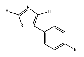 5-(4-bromophenyl)thiazole-2,4-d2 Structure