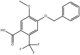 4-(Benzyloxy)-5-methoxy-2-(trifluoromethyl)benzoic acid Structure