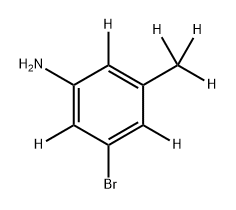 Benzen-2,4,6-d3-amine, 3-bromo-5-(methyl-d3)- 구조식 이미지