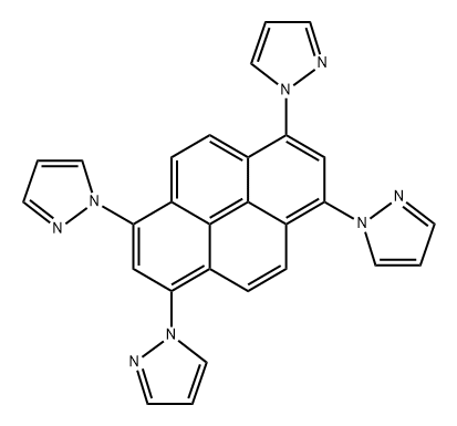 1,3,6,8-Tetrakis(1H-pyrazol-1-yl)pyrene Structure