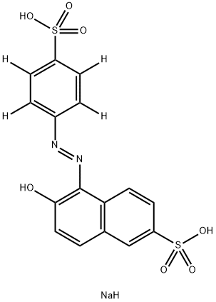 Sunset Yellow (E110) D4 (phenyl D4) Structure