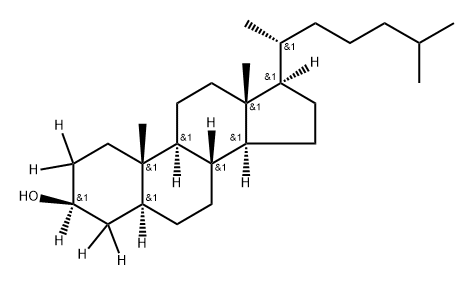 Cholestan-2,2,3,4,4-d5-3-ol, (3β,5α)- Structure