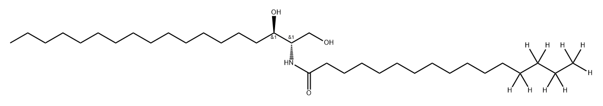 Hexadecanamide-13,13,14,14,15,15,16,16,16-d9, N-[(1S,2R)-2-hydroxy-1-(hydroxymethyl)heptadecyl]- Structure