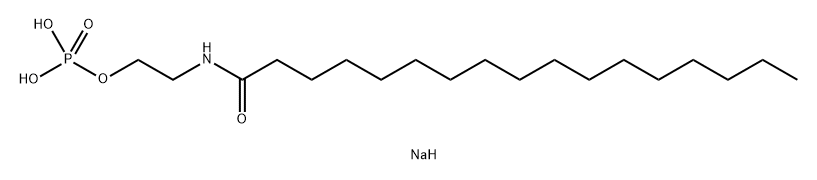 Heptadecanamide, N-[2-(phosphonooxy)ethyl]-, sodium salt (1:1) Structure