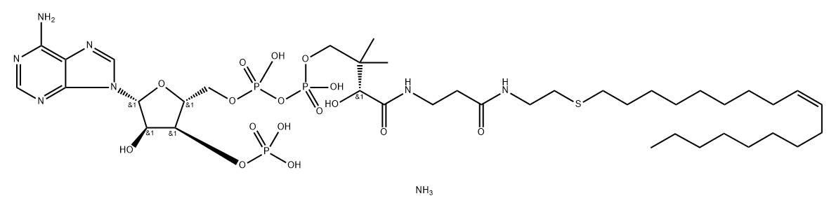 Coenzyme A, S-(9Z)-9-octadecen-1-yl-, ammonium salt (1:3) Structure