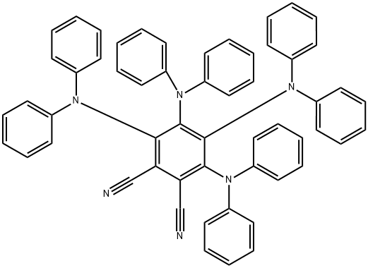 1,2-Benzenedicarbonitrile, 3,4,5,6-tetrakis(diphenylamino)- Structure