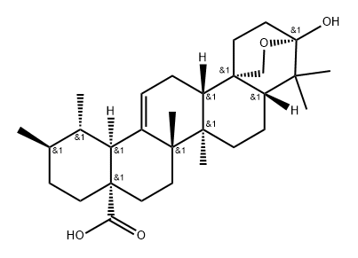 3β,25-Epoxy-3-hydroxyurs-12-en-28-oic acid Structure