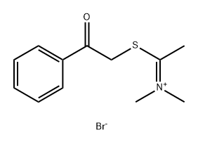 Ethanaminium, N,N-dimethyl-1-[(2-oxo-2-phenylethyl)thio]-, bromide (1:1) 구조식 이미지