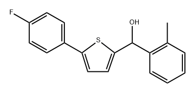 2-Thiophenemethanol, 5-(4-fluorophenyl)-α-(2-methylphenyl)- 구조식 이미지