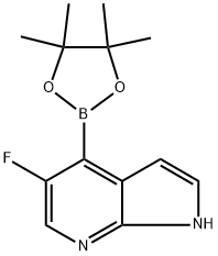 5-fluoro-4-(4,4,5,5-tetramethyl-1,3,2-dioxaborolan-2-yl)-1H-pyrrolo[2,3-b]pyridine 구조식 이미지