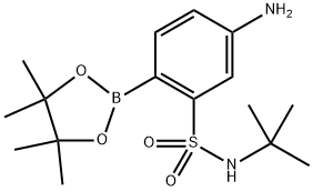 5-Amino-N-(tert-butyl)-2-(4,4,5,5-tetramethyl-1,3,2-dioxaborolan-2-yl)benzenesulfonamide Structure