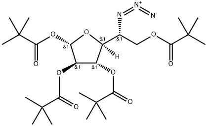 5-Azido-5-deoxy-β-D-galactofuranose 1,2,3,6-Tetrakis(2,2-diMethylpropanoate) Structure