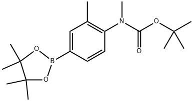 tert-butyl N-methyl-N-[2-methyl-4-(4,4,5,5-tetramethyl-1,3,2-dioxaborolan-2-yl)phenyl]carbamate Structure