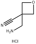 3-Oxetanecarbonitrile, 3-(aminomethyl)-, hydrochloride (1:1) Structure