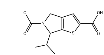 5-(tert-butoxycarbonyl)-6-isopropyl-5,6-dihydro-4H-thieno[2,3-c]pyrrole-2-carboxylic acid Structure