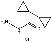 1,1'-bi(cyclopropane)]-1-carbohydrazide hydrochloride Structure