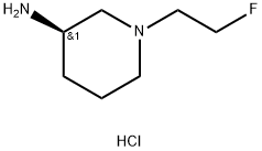 3-Piperidinamine, 1-(2-fluoroethyl)-, hydrochloride (1:1), (3R)- Structure