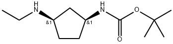 Carbamic acid, N-[(1S, 3R)-3-(ethylamino)cyclopentyl]-, 1,1-dimethylethyl ester Structure
