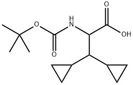 Cyclopropanepropanoic acid, β-cyclopropyl-α-[[(1,1-dimethylethoxy)carbonyl]amino]- 구조식 이미지