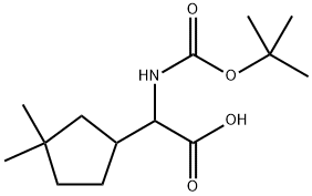 2-((tert-Butoxycarbonyl)amino)-2-(3,3-dimethylcyclopentyl)acetic acid Structure