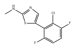 5-(2-chloro-3,6-difluorophenyl)-N-methylthiazol-2-amine Structure