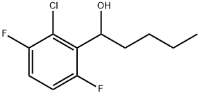 α-Butyl-2-chloro-3,6-difluorobenzenemethanol Structure