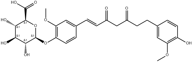 β-D-Glucopyranosiduronic acid, 4-[(1E)-7-(4-hydroxy-3-methoxyphenyl)-3,5-dioxo-1-hepten-1-yl]-2-methoxyphenyl Structure