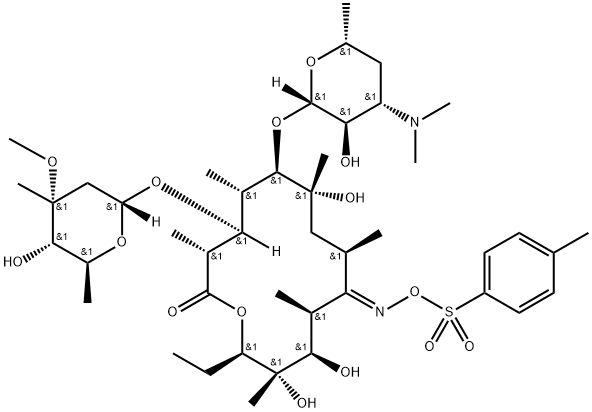 Erythromycin, 9-[O-[(4-methylphenyl)sulfonyl]oxime], (9E)- (9CI) 구조식 이미지