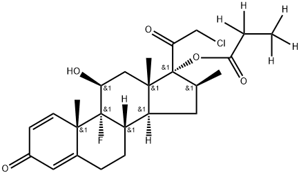 Clobetasol Propionate-d5 구조식 이미지